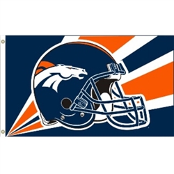 3x5ft Denver Broncos HIGH High Quality Helemt Flag