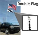 14' telescoping flag pole with stand