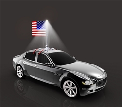 The Beast! - Premium Car Flag Pole w/ USA Flag