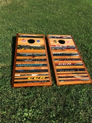Cornhole Sets Made From Hockey Sticks